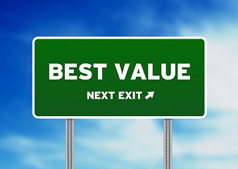 Image showing Best Value Highway Sign