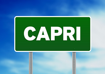 Image showing Road Sign - Capri, Italy