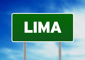 Image showing Lima, Peru Highway  Sign