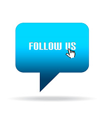 Image showing Follow Us Speech Bubble