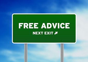 Image showing Free Advice Highway Sign