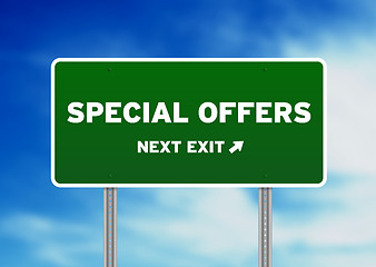 Image showing Special Offers Highway Sign