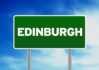 Image showing Green Road Sign -  Edinburgh, England