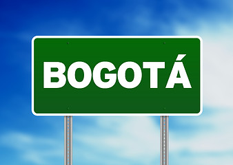 Image showing BogotÃ¡, Columbia Highway Sign