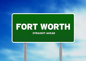 Image showing Fort Worth, Texas Highway Sign