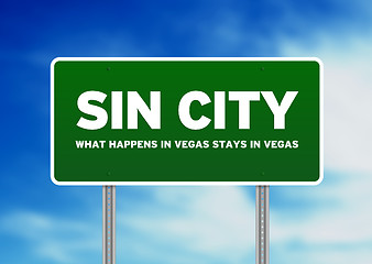 Image showing Sin City Highway Sign