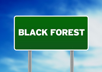 Image showing Black Forest Highway Sign