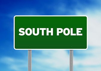 Image showing South Pole Highway Sign