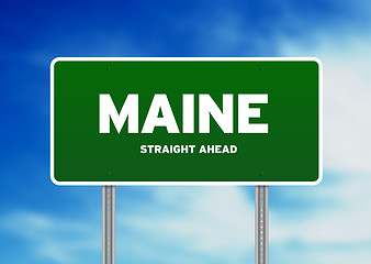 Image showing Maine Highway Sign