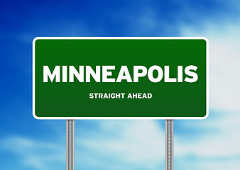 Image showing Minneapolis Highway Sign