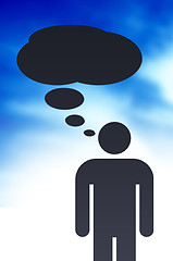 Image showing Speech Bubble Man