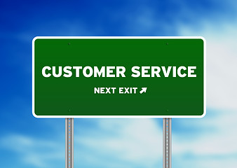 Image showing Customer Service Highway Sign