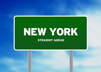 Image showing New York Highway  Sign