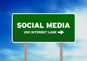 Image showing Social Media Street Sign