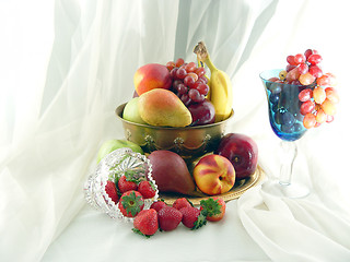 Image showing Fruit Bowl and Goblet