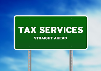 Image showing Tax Services Highway Sign