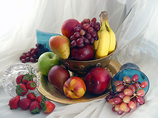 Image showing Fruit Bowl and Goblets