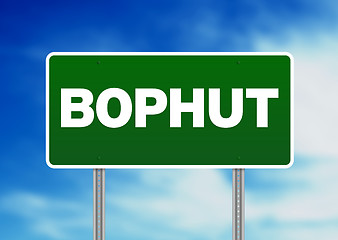 Image showing Green Road Sign - Bophut, Thailand