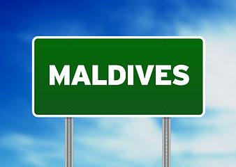 Image showing Maldives Highway Sign