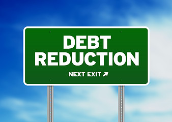 Image showing Debt Reduction Road Sign