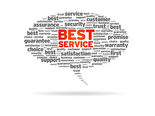 Image showing Speech Bubble - Best Service