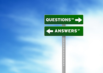 Image showing Questions and Answers Road Sign