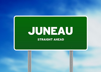Image showing Juneau, Alaska Highway  Sign