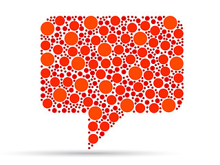 Image showing Orange Speech Bubble 