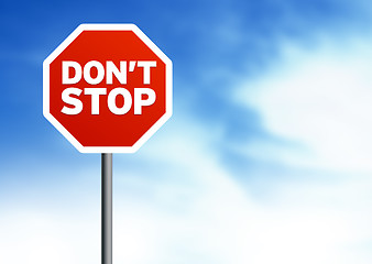 Image showing Dont Stop Road Sign