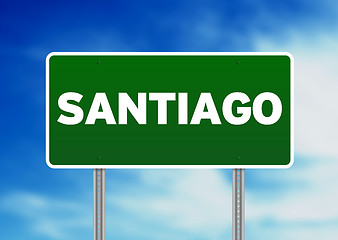 Image showing Santiago, Chile Highway Sign