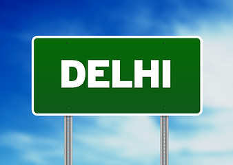 Image showing Delhi Road Sign