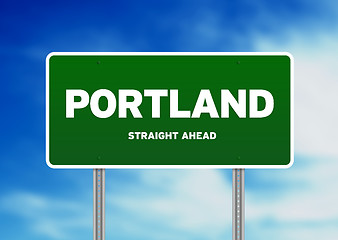 Image showing Portland, Oregon Highway Sign