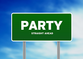 Image showing Party Highway Sign