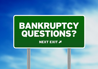 Image showing Bankruptcy Questions Road Sign