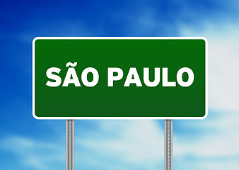 Image showing Sao Paulo Highway Sign