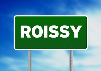 Image showing Green Road Sign -  Roissy, France