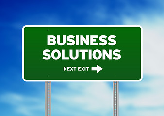 Image showing Business Solutions Highway  Sign
