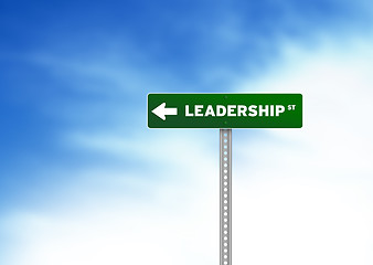 Image showing Leadership Road Sign