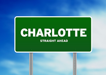 Image showing Charlotte, North Carolina Highway Sign