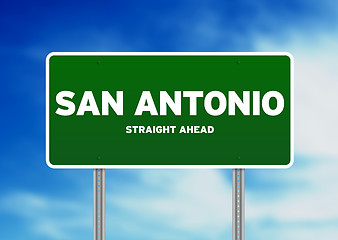 Image showing San Antonio, Texas Highway Sign