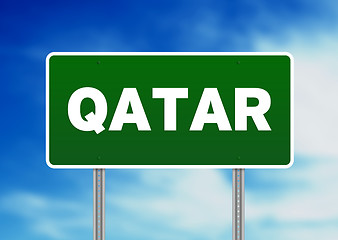 Image showing Qatar Highway Sign