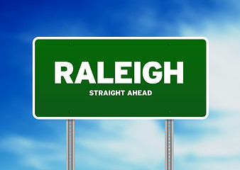 Image showing Raleigh, North Carolina Highway Sign