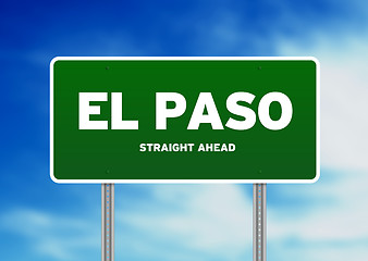 Image showing El Paso, Texas Highway Sign