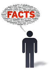 Image showing Paper Man with Facts Bubble