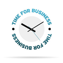 Image showing Time For Business Clock