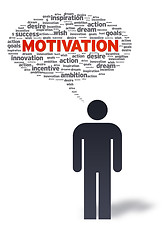 Image showing Paper Man with motivation Bubble