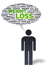 Image showing Paper Man with iweight loss Bubble