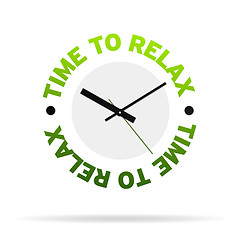 Image showing Time to relax clock