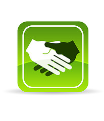 Image showing Green Handshake Icon