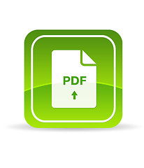 Image showing Green PDF Document Icon